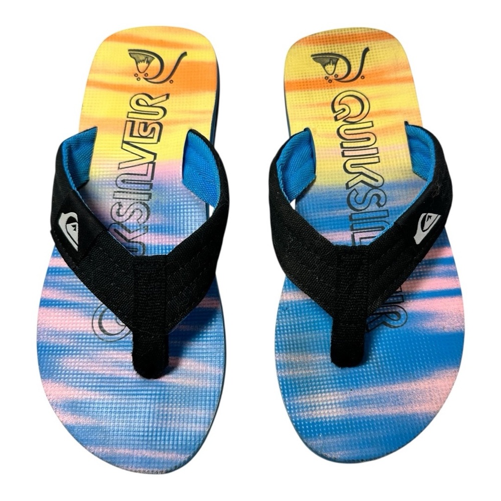 Quiksilver Men's Flip Flops Sandals Thongs Beach Pool Summer Sunset Size 6/7